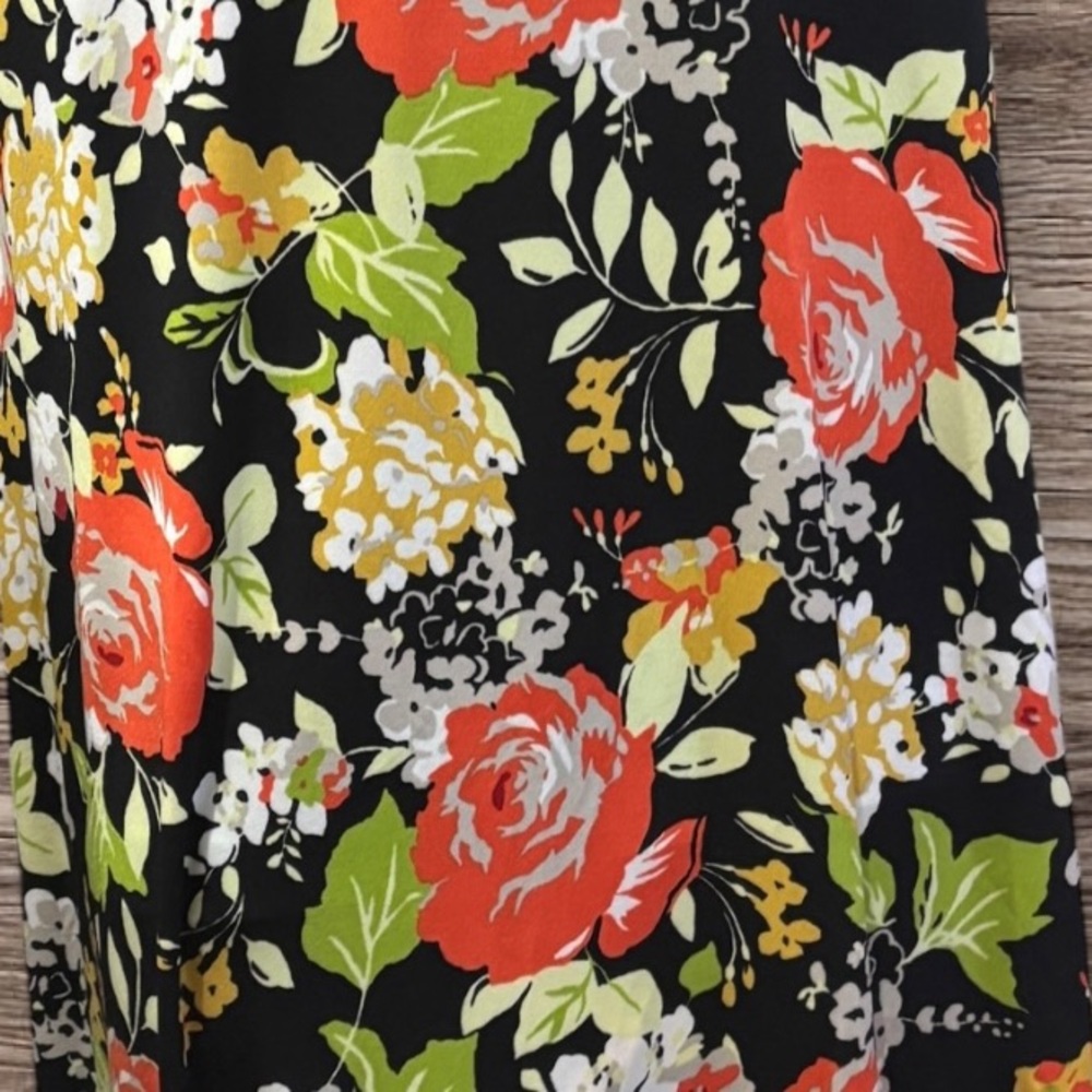Black Label by Evan Picone Floral Maxi Skirt Sz XL - Picture 7 of 7